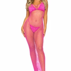 Leg Avenue Long Fence Net Gown Lingerie 19 Leg Avenue Long Fence Net Gown Lingerie