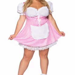 Leg Avenue Plus Size Pink Gingham Costume