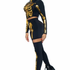 Leg Avenue Golden Skeleton Costume 6 Leg Avenue Golden Skeleton Costume