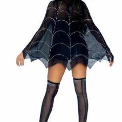 Leg Avenue Sheer Rhinestone Spiderweb Poncho Sexy Halloween Costumes 5 Leg Avenue Sheer Rhinestone Spiderweb Poncho Sexy Halloween Costumes