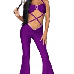 Leg Avenue Sexy Halloween Costumes Purple Pop Star Costume