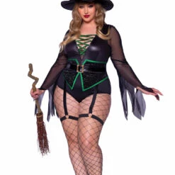 Leg Avenue Plus Size Broomstick Babe Costume 7 Leg Avenue Plus Size Broomstick Babe Costume
