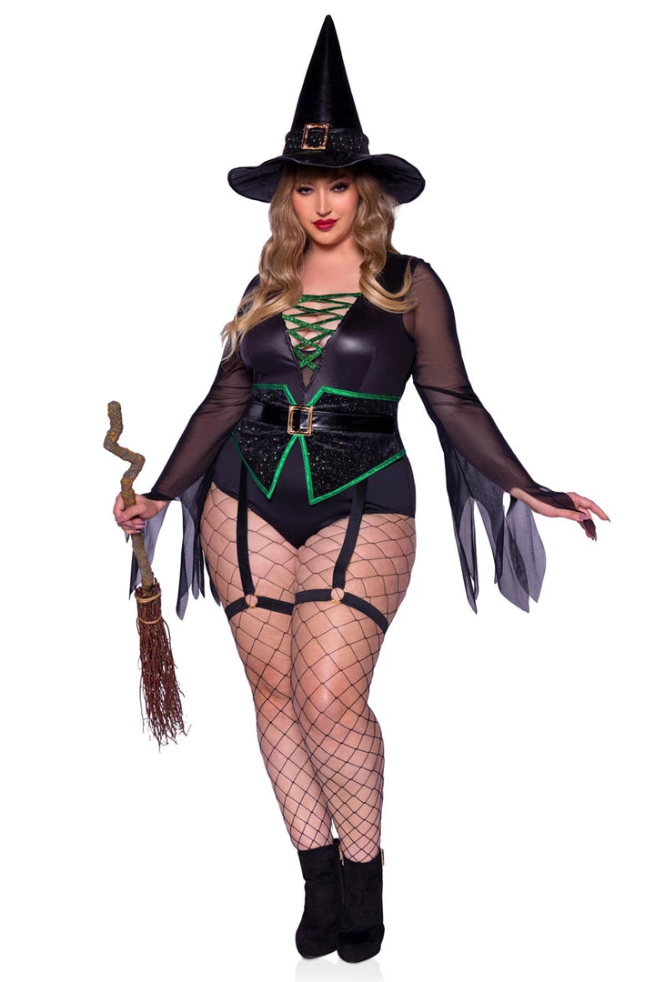 Leg Avenue Plus Size Broomstick Babe Costume 4 Leg Avenue Plus Size Broomstick Babe Costume