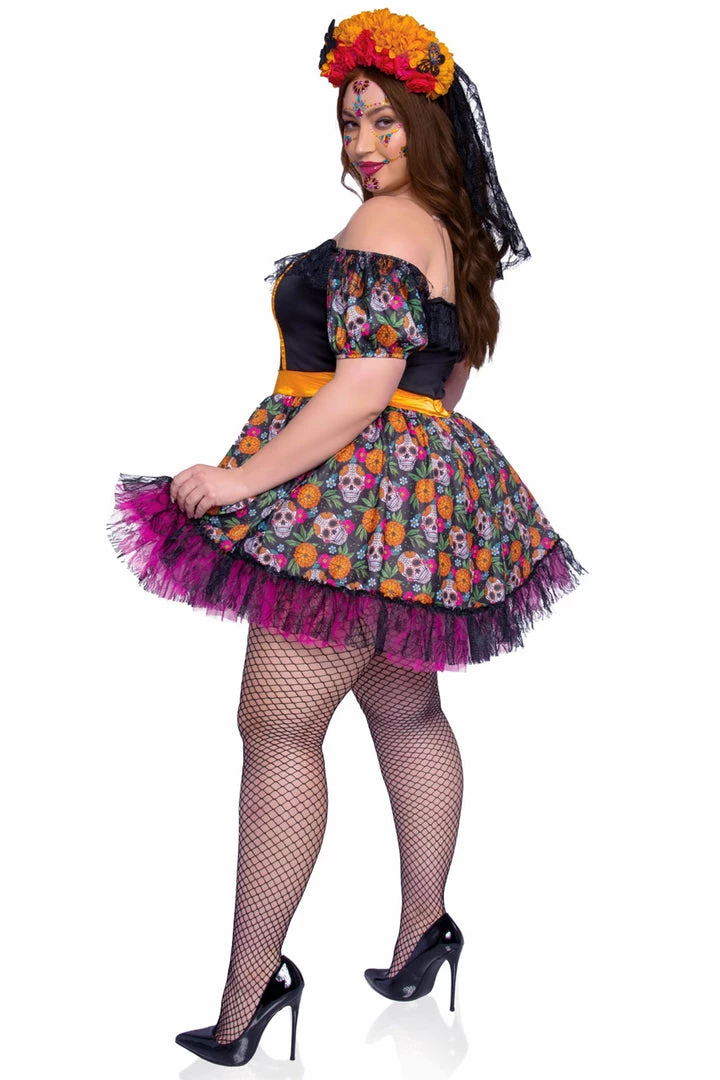 Leg Avenue Plus Size Marigold Catrina Costume 3 Leg Avenue Plus Size Marigold Catrina Costume