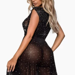 Leg Avenue Iridescent Floor Length Robe Lingerie 13 Leg Avenue Iridescent Floor Length Robe Lingerie