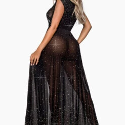 Leg Avenue Iridescent Floor Length Robe Lingerie 12 Leg Avenue Iridescent Floor Length Robe Lingerie