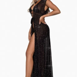 Leg Avenue Iridescent Floor Length Robe Lingerie 10 Leg Avenue Iridescent Floor Length Robe Lingerie