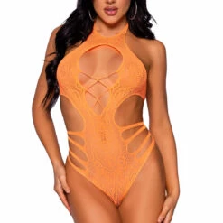 Leg Avenue Strappy Seamless Lace Bodysuit Lingerie 25 Leg Avenue Strappy Seamless Lace Bodysuit Lingerie