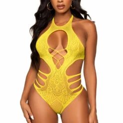 Leg Avenue Strappy Seamless Lace Bodysuit Lingerie 30 Leg Avenue Strappy Seamless Lace Bodysuit Lingerie
