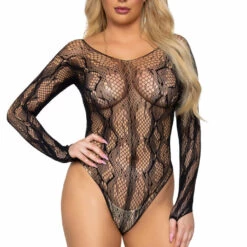 Leg Avenue Teddy Lingerie Python Net Teddy