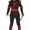 Leg Avenue Sexy Halloween Costumes Men's Black And Red Ninja Costume