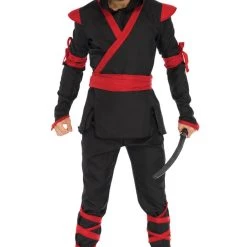 Leg Avenue Sexy Halloween Costumes Men's Black And Red Ninja Costume 9 Leg Avenue Sexy Halloween Costumes Men's Black And Red Ninja Costume
