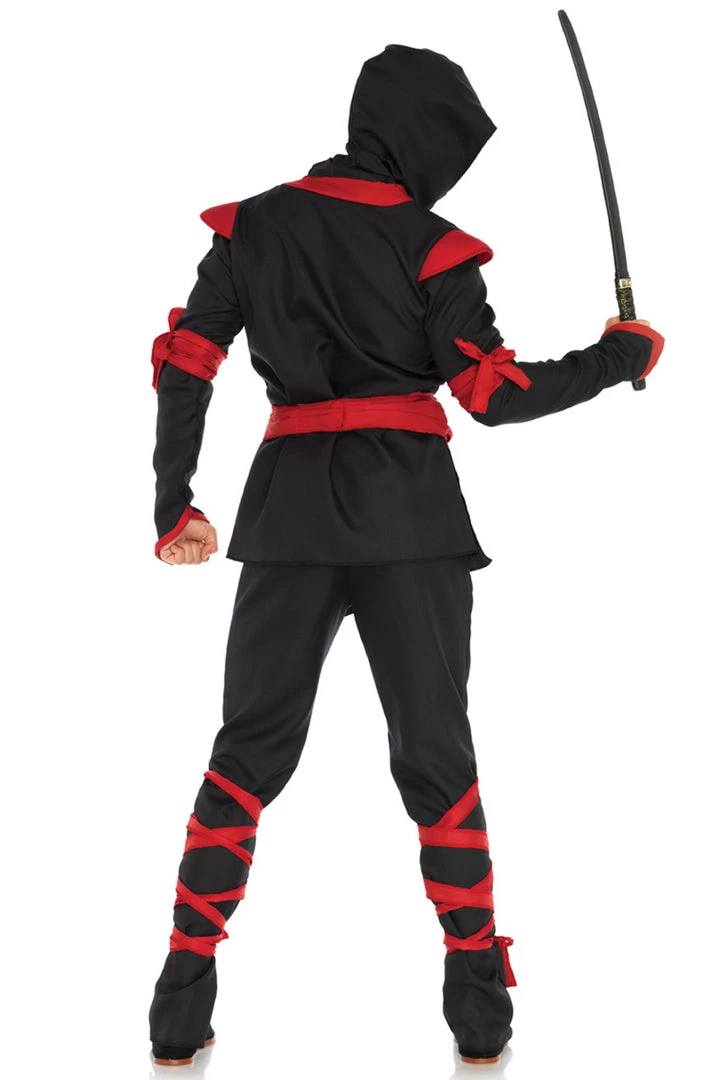 Leg Avenue Sexy Halloween Costumes Men's Black And Red Ninja Costume 2 Leg Avenue Sexy Halloween Costumes Men's Black And Red Ninja Costume
