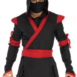 Leg Avenue Sexy Halloween Costumes Men's Black And Red Ninja Costume 8 Leg Avenue Sexy Halloween Costumes Men's Black And Red Ninja Costume