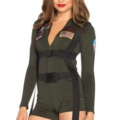 Leg Avenue Top Gun Women's Romper Costume