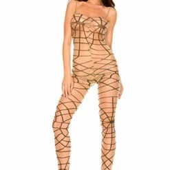 Music Legs Lingerie See Through Bodystocking