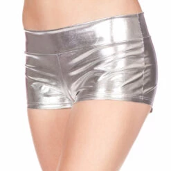 Music Legs Banded Metallic Shorts