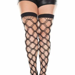 Music Legs Plus Size Multi Strand Net Stockings