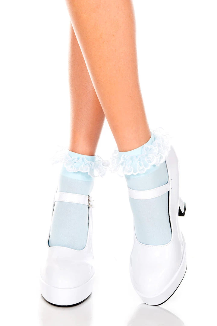 Music Legs Hosiery Ruffled Ankle Socks 2 Music Legs Hosiery Ruffled Ankle Socks