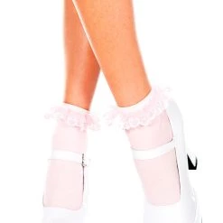 Music Legs Hosiery Ruffled Ankle Socks 12 Music Legs Hosiery Ruffled Ankle Socks