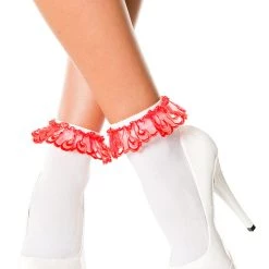 Music Legs Hosiery Ruffled Ankle Socks 18 Music Legs Hosiery Ruffled Ankle Socks