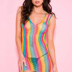 Music Legs Seamless Rainbow Chemise