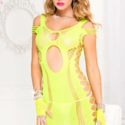 Music Legs Stretch Cut Out Dress