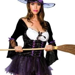 Music Legs Purple Witch Costume
