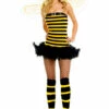 Music Legs Sexy Halloween Costumes Bumble Bee Babe Costume
