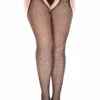 Music Legs Plus Size Accesories Plus Size Seamless Fishnet Suspender Pantyhose
