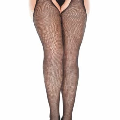 Music Legs Plus Size Accesories Plus Size Seamless Fishnet Suspender Pantyhose