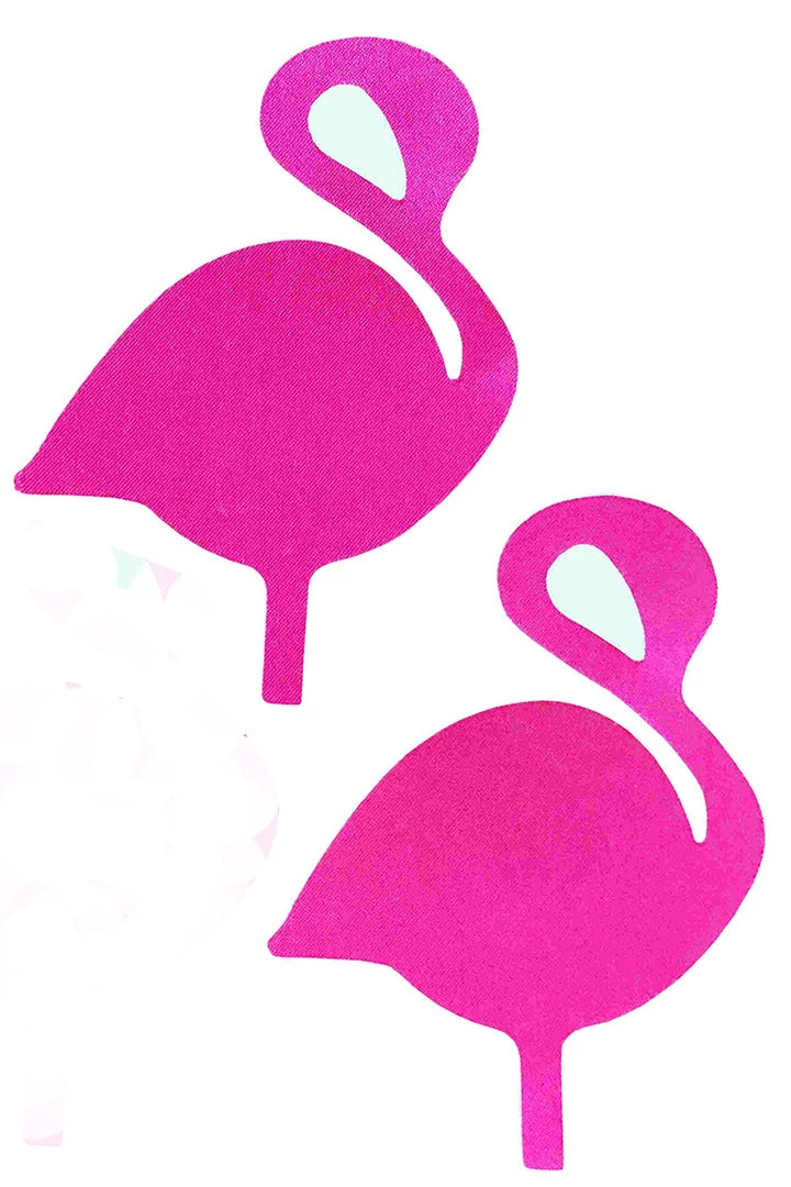 OY Brands Pink Satin Flamingo Nipple Pasties 1 OY Brands Pink Satin Flamingo Nipple Pasties