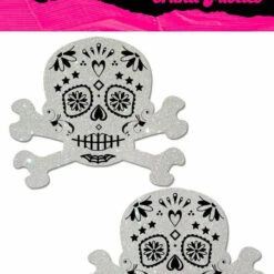 PASTEASE Brand Pasties Glitter Candy Skull Pasties