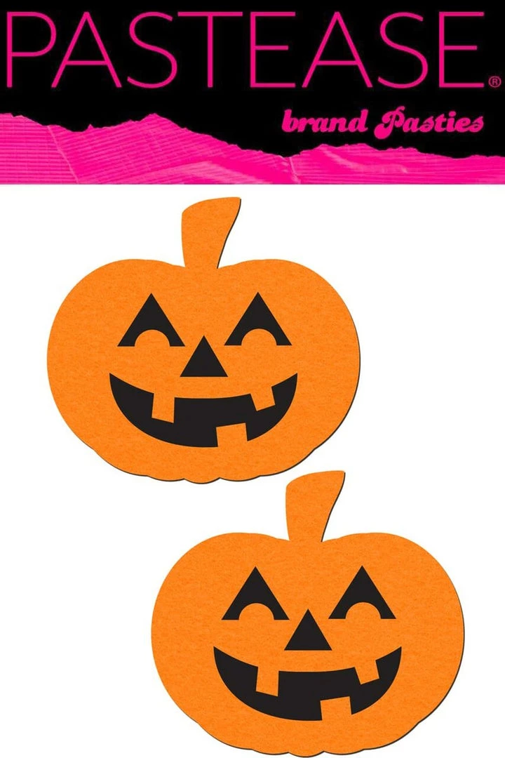 PASTEASE Brand Pasties ORANGE PUMPKIN NIPPLE PASTIES 4 PASTEASE Brand Pasties ORANGE PUMPKIN NIPPLE PASTIES