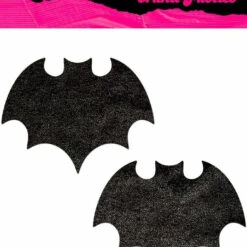 PASTEASE Brand Pasties LIQUID BLACK BAT NIPPLE PASTIES