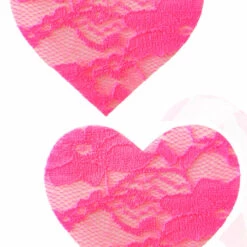 NevaNude Neon Pink Blacklight Lace Pasties