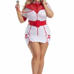 Party King Plus Size Zip-Up Nurse Costume