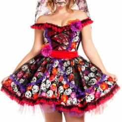 Party King Plus Costumes Lady Muerta Costume Plus 5 Party King Plus Costumes Lady Muerta Costume Plus