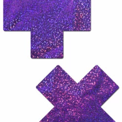 Pastease Glitter Purple XX Nipple Pasties