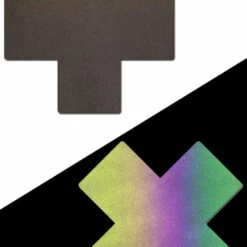 Pastease Reflective Rainbow X Nipple Pasties