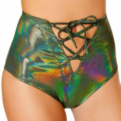 Roma Costume Lace-Up High Waisted Shorts