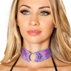 Roma Costume Metallic Shimmering O-Ring Choker