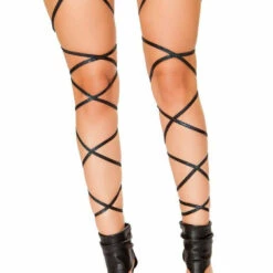 Roma Costume O-Ring Leg Wrap With Garter 8 Roma Costume O-Ring Leg Wrap With Garter