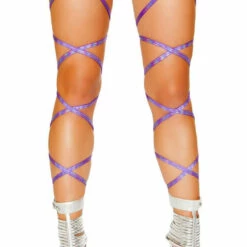 Roma Costume O-Ring Leg Wrap With Garter 7 Roma Costume O-Ring Leg Wrap With Garter