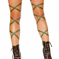 Roma Costume O-Ring Leg Wrap With Garter 9 Roma Costume O-Ring Leg Wrap With Garter