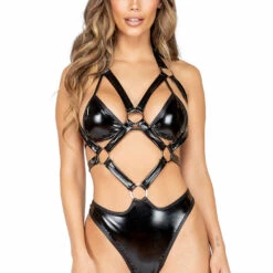 Roma Costume Latex Crisscross Holster Romper 5 Roma Costume Latex Crisscross Holster Romper