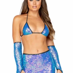 Roma Costume Clothing Sequin Mini Skirt