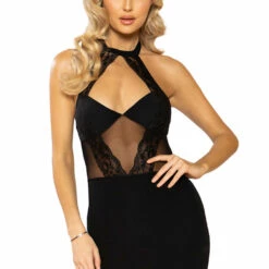 Roma Costume Mesh And Lace Halter Dress 5 Roma Costume Mesh And Lace Halter Dress