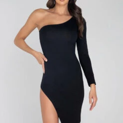 Roma Costume Clothing Single Shoulder Split Bodycon Dress