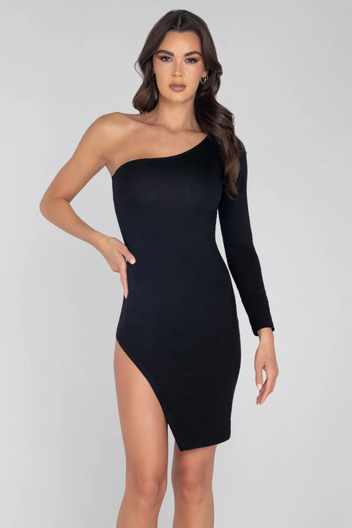 Roma Costume Clothing Single Shoulder Split Bodycon Dress 1 Roma Costume Clothing Single Shoulder Split Bodycon Dress